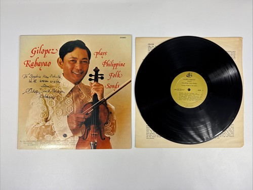 *SIGNED* Gilopez Kabayao - Plays Phillipine Folk Songs (Viny Record LP) Good